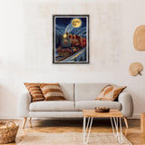 NAIMOER Christmas Diamond Art Kits for Adults Beginner, Christmas Train 5D Diamond Painting Kit, Full Drill Gem Art DIY Paint by Diamonds Dot, Diamond Painting Crafts for Home Wall Decor 12x16inch NAIMOER