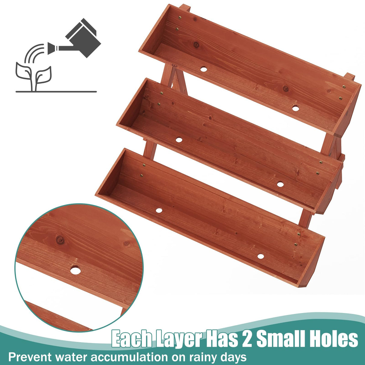 viewcare Raised Garden Bed, 3 Tier Vertical Garden Planter for Indoor & Outdoor, Raised Planter Box with Legs, Garden Planter Box for Flowers/Vegetables/Plants viewcare