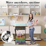 Lyuwanxian Craft Organizers and Storage Cart: Craft Room Cart for Organizing Cutting Accessories and Machine, Vinyl Roll Storage and Organization Holder, Heat Press Stand Table with Wheels Lyuwanxian