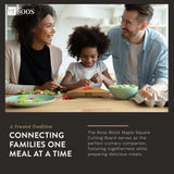 John Boos Boos Block B Series Square Wood Cutting Board with Feet, 1.5-Inch Thickness, 12" x 12" x 1 1/2", Maple John Boos