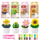 Alvian Air Dry Clay Succulent Plant Pot Kits Modeling Clay, DIY Airdryclay Kit with Sculpting Tools, Non-Toxic Ultra Light Modeling Magic Clay, Art Crafts Gift for Boys Girls Alvian