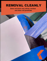 KREFINISH Blue Painter's Tape for Car Paint No Residue Auto Masking Tape for Automotive Painting - Heat Resistant for Paint Booth, 1.88 Inches x 60 Yards, 4 Rolls KREFINISH