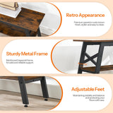 HOOBRO 2-Tier Shoe Bench with Storage, 31.5" L Shoe Rack Organizer, Industrial Entryway Bench with Seat, Easy Assembly, for Entrance, Hallway, Mudroom, Indoor, Rustic Brown and Black BF86HX01G1 HOOBRO