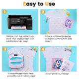 HTVRONT Sublimation Paper 8.5x14 inches - 30 Sheets Sublimation Transfer Paper Compatible with Inkjet Printer, Easy to Transfer 120 gsm Sublimination Paper for tumblers, T-shirts, Mugs HTVRONT