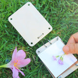 Rhykoka Pocket Flower Press, 6 Layers Mini Flowers Press Kit, Micro Flower Pressing, Portable Small Leaf Petal Preservation for Arts and Crafts Lovers (Silver) Rhykoka