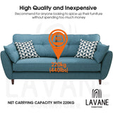 La Vane 4 inch / 10cm Wooden Furniture Legs, Set of 4 Walnut Solid Wood Tapered M8 Furniture Replacement Feet with Pre-Drilled 5/16 Inch Bolt & Mounting Plate & Screws for Sofa Chair Couch Ottoman La Vane