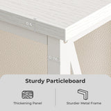 SUPERJARE 70 Inch Console Table with 2 Outlets, 1 Type-C and 1 USB Port, Extra Long Entryway Table with Metal Frame and X-Shaped Bars, Narrow Sofa Table for Living Room, Hallway, White SUPERJARE