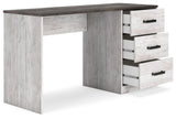 Signature Design by Ashley Shawburn 3-Drawer Home Office Desk, 54" W x 19" D x 29" H, White & Gray Signature Design by Ashley