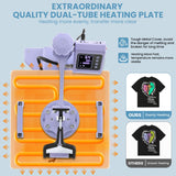 Whubefy Heat Press 15x15, Heat Press Machine for Shirts, Pro 8 in 1 Heat Press w/11-30 oz Tumbler Press, Heat Press Machine Combo Fast & Even Heating, 360°Swing Away Sublimation for Hat Cap Mug Plate Whubefy