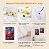 MOGTAA Dragon Paint by Numbers Kit for Adults Beginners with Frame, Animal Adult Paint by Number Kits on Canvas with Easel, Easy DIY Oil Painting Kits for Home Decor, 8x12in MOGTAA