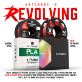 HATCHBOX Matte PLA 3D Printer Filament, Dimensional Accuracy +/- 0.03 mm, 1 kg Spool, 1.75 mm, Ash Gray HATCHBOX