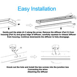 FaithSail 4FT LED Wraparound 40W 4 Foot LED Shop Lights for Garage, 4400lm 4000K Neutral White, Wrap Light, 48 Inch LED Light Fixtures Flush Mount Office Ceiling Lighting, Fluorescent Tube Replacement FAITHSAIL