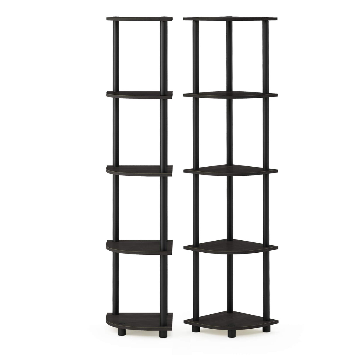 Furinno Turn-N-Tube 5-Tier Corner Multipurpose Display Shelves, Set of 2 Furinno