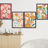 4 Pack Easy Paint by Numbers Kit for Adults Beginner,Small Paint by Number Kits for Flowers ,Number Artist Paint by Number Kit for Adult Painting by Numbers for Adults Canvas 8x12 IN（Without Frame） TONGZONGFU