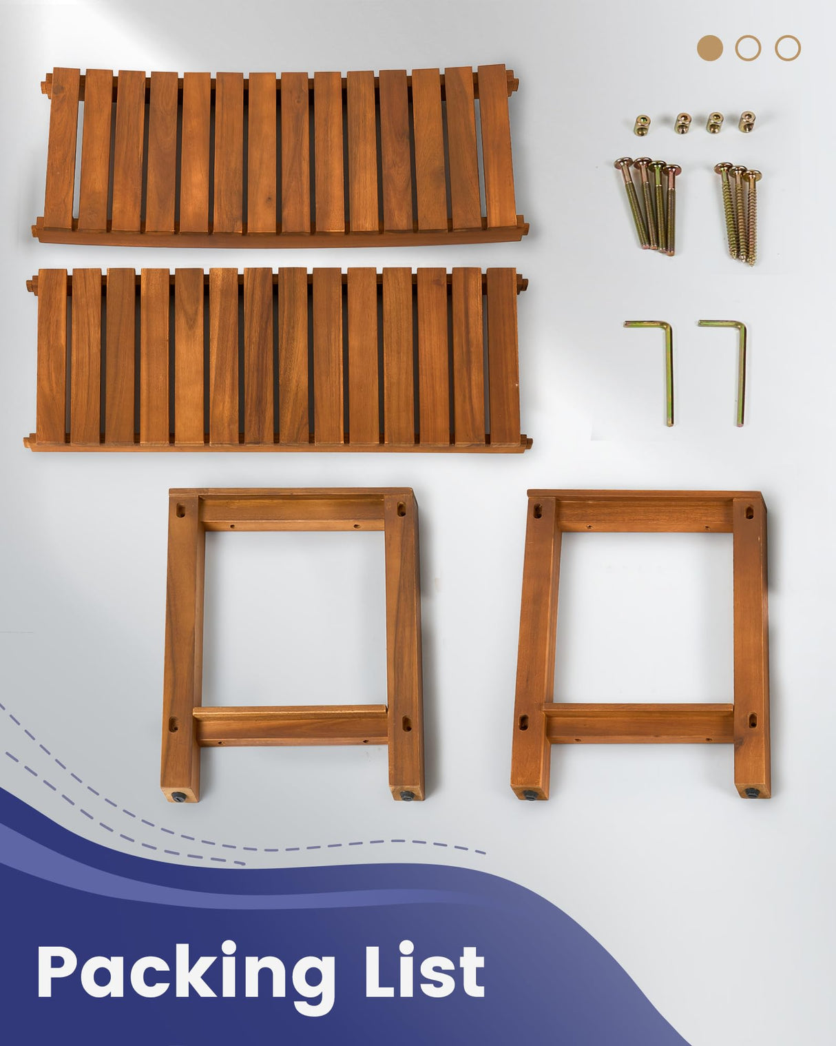 Upolana Teak Shower Bench, 32" Solid Wood Shower Stool for Inside Shower to Sit On, Wooden Bathroom Shower Seat Waterproof Upolana