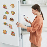 INCOK Refrigerator Diamond Art Magnets - 12 PCS DIY Diamond Painting Fridge Magnets with Cute Hamburg Fries Pizza Popcorn Sandwich Cake Pattern Fast Food Home Decors Birthday Gift for Adults Beginners INCOK