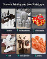 SUNLU 1000G ABS Like Resin for 3D Printer, 405nm UV Curing Photopolymer Rapid 3D Resin for 2K 4K 6K 8K LCD/DLP/SLA 3D Printers, Non-Brittle & High Precision & Low Shrinkage, 1KG, Clear Blue SUNLU