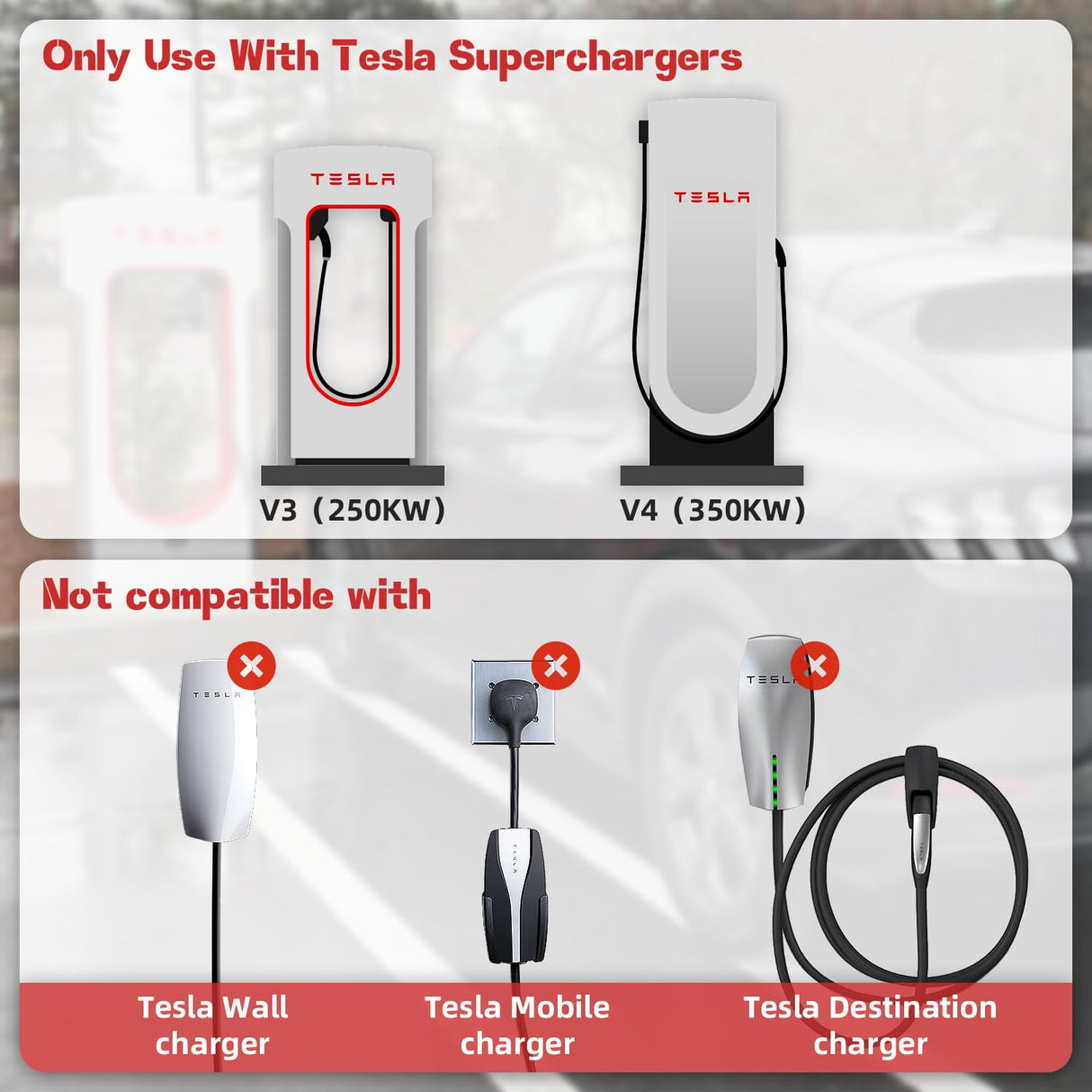 BELZAR Tesla Supercharger NACS to CCS Adapter - Max 500A / 1,000V, 250KW Fast Charging at Tesla Superchargers with NACS DC Adapter, Fit for Rivian Ford GM Volvo and Polestar EVs (CCS1 Port) BELZAR
