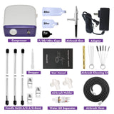 50 PSI Airbrush Kit with Air Compressor, High Pressure Airbrush Kit Non-Clogging with 0.2/0.4/0.5mm Nozzle/Cleaning Sets, Dual-action Air Brush for Painting, Modeling, Cake Decor, Makeup, Nails, DIY Fleoriya