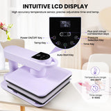 Whubefy Swivel Auto Heat Press Machine 15x15, 360° Swing Away Smart T-Shirt Printing W/Auto Release & Auto-Off, Adjustable Pressure & Higher Heating Height for HTV, Sublimation, Heat Transfer Projects Whubefy