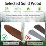 QUTWOB 60" Wood Ceiling Fans with Lights and Remote Control,Indoor Outdoor 3 Blades Wooden Ceiling Fan for Garage,Patio,Living Rooms,Bedrooms,Offices,Farmhouse(Black+Dark Walnut) QUTWOB