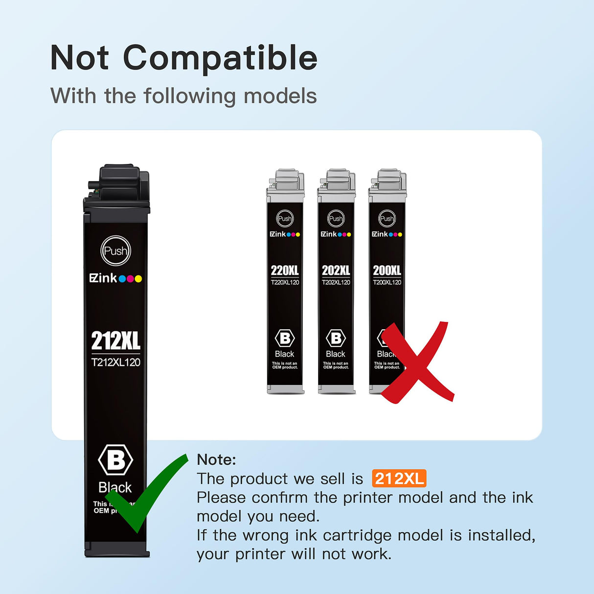 E-Z Ink 212 Ink Cartridge Remanufactured Replacement for Epson 212 212XL T212 Ink Cartridges Work for Epson Expression Home XP-4100 XP-4105 Workforce WF-2850 WF-2830 (Black, Cyan, Magenta, Yellow) E-Z Ink