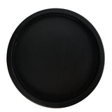 Creative Co-Op Farmhouse Decorative Wood Circle Hobnail Edge, Black Tray Creative Co-Op
