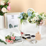 Aliceset 6 Pcs White Blank Sublimation Polyester Tote Bags with Handles Reusable Waterproof Shopping Grocery Bag Personalizing DIY Gift Bag for Wedding Valentine's Day DIY Craft, 12 x 10 x 4 Inch Aliceset