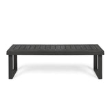 Christopher Knight Home Kemp Outdoor Acacia Wood Bench, Gray Finish, Sandblast Dark Grey Christopher Knight Home