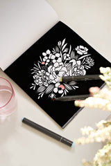 Bloom: A Flower Coloring Book for Adults B Blue Star Press