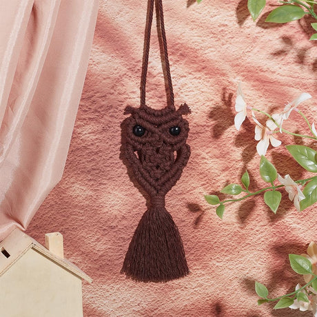 ACRNIGHEET 5PCS Macrame Owl Wall Hanging Kit for Adults Beginners, Boho DIY Macrame Starter Kit with Video Instructions, Home Decor Craft Kit ACRNIGHEET