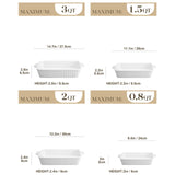 MALACASA Casserole Dishes for Oven, Porcelain Baking Dishes, Ceramic Bakeware Sets of 4, Rectangular Lasagna Pans Deep with Handles for Baking Cake Kitchen, White (9.4"/11.1"/12.2"/14.7"), Series MALACASA