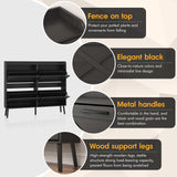 Maupvit Large Shoe Storage Cabinet with 4 Flip Drawers, Narrow Shoe Cabinet for Entryway with Wooden Legs, Freestanding Hidden Shoe Rack Organizer ＆ Metal Hinges, Black Maupvit