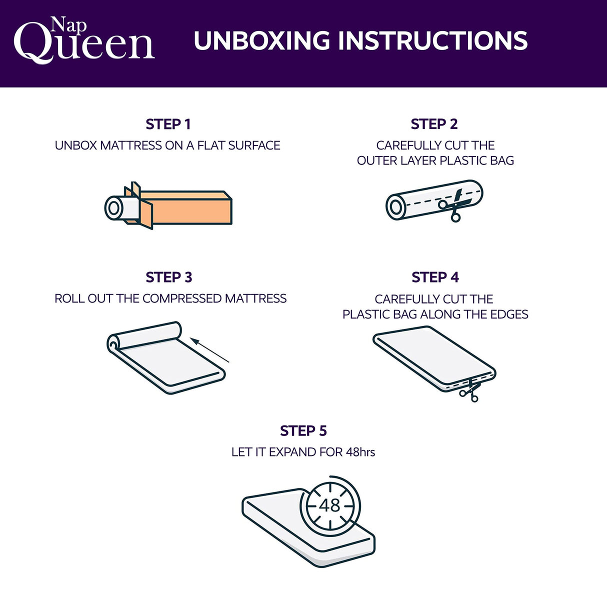 NapQueen 8 Inch Maxima Hybrid Mattress, Full Size, Cooling Gel Infused Memory Foam and Innerspring Mattress, Bed in a Box, White & Gray NapQueen