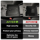 Muslogy Center Console Safe Lockbox Vault Compatible with Ford Ranger 2024 2025 Accessories Console Vault Box Gun Safe Armrest Extra Storage Safety High Security 4 Digit Combination Lock with Key Muslogy