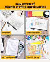 SUNEE Multisize Mesh Zipper Pouches (Black, 21 Packs), Water-Resistant Zip Bag for School Office Supplies, Puzzles & Games Organizing Storage SUNEE