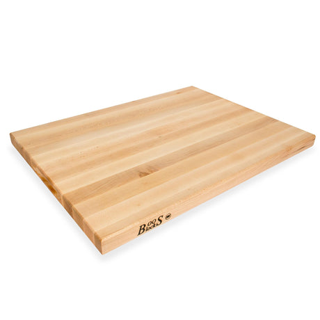 John Boos Large Maple Wood Cutting Board for Kitchen Prep, Rectangular Charcuterie, 24" x 18" x 1.5" 1.5 Inch Thick, Edge Grain, Reversible Boos John Boos