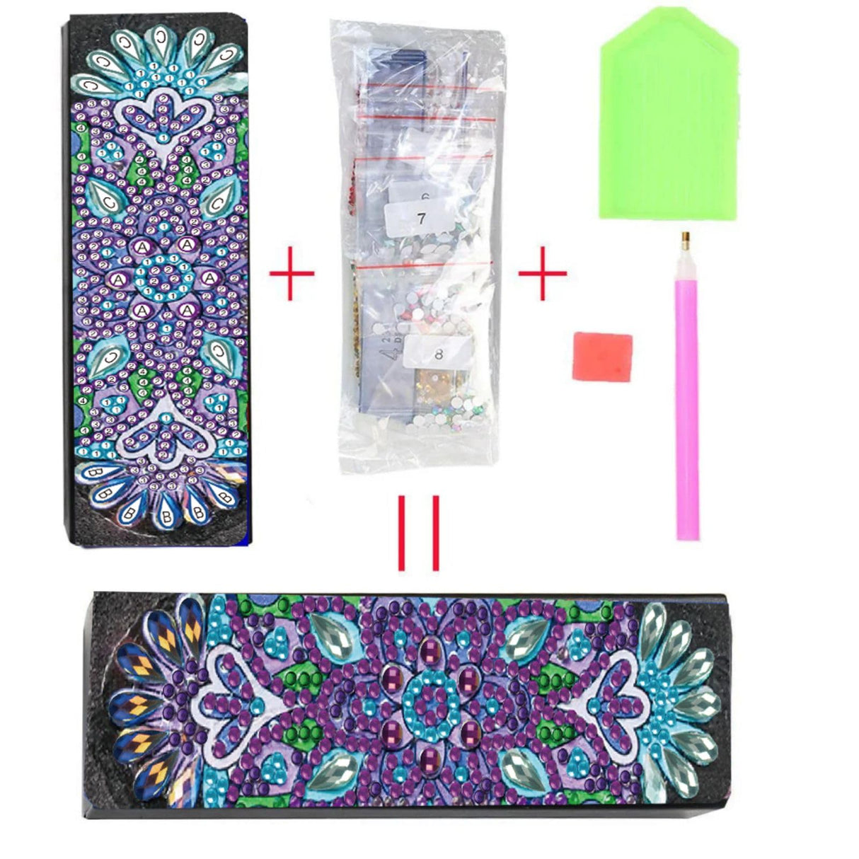 ARTopet Diamond Art Painting Eye Glass Case Portable Retro Sunglasses Glasses Storage Box Anti-Stress for Travel Sunglass (Mandala) ARTopet