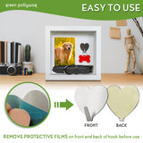 Green Pollywog Pet Memorial Shadowbox with Photo, Tag & Collar Display | White Frame with 4” x 6” Picture Opening | 10” x 10” x 2.5” Keepsake Box Green Pollywog