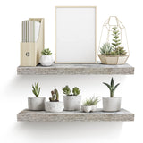 Rustic Sorbus Floating Wall Shelves – 24 x 9 Inch Decorative Storage, 2 Pack for Home, Kitchen, and Bathroom Sorbus