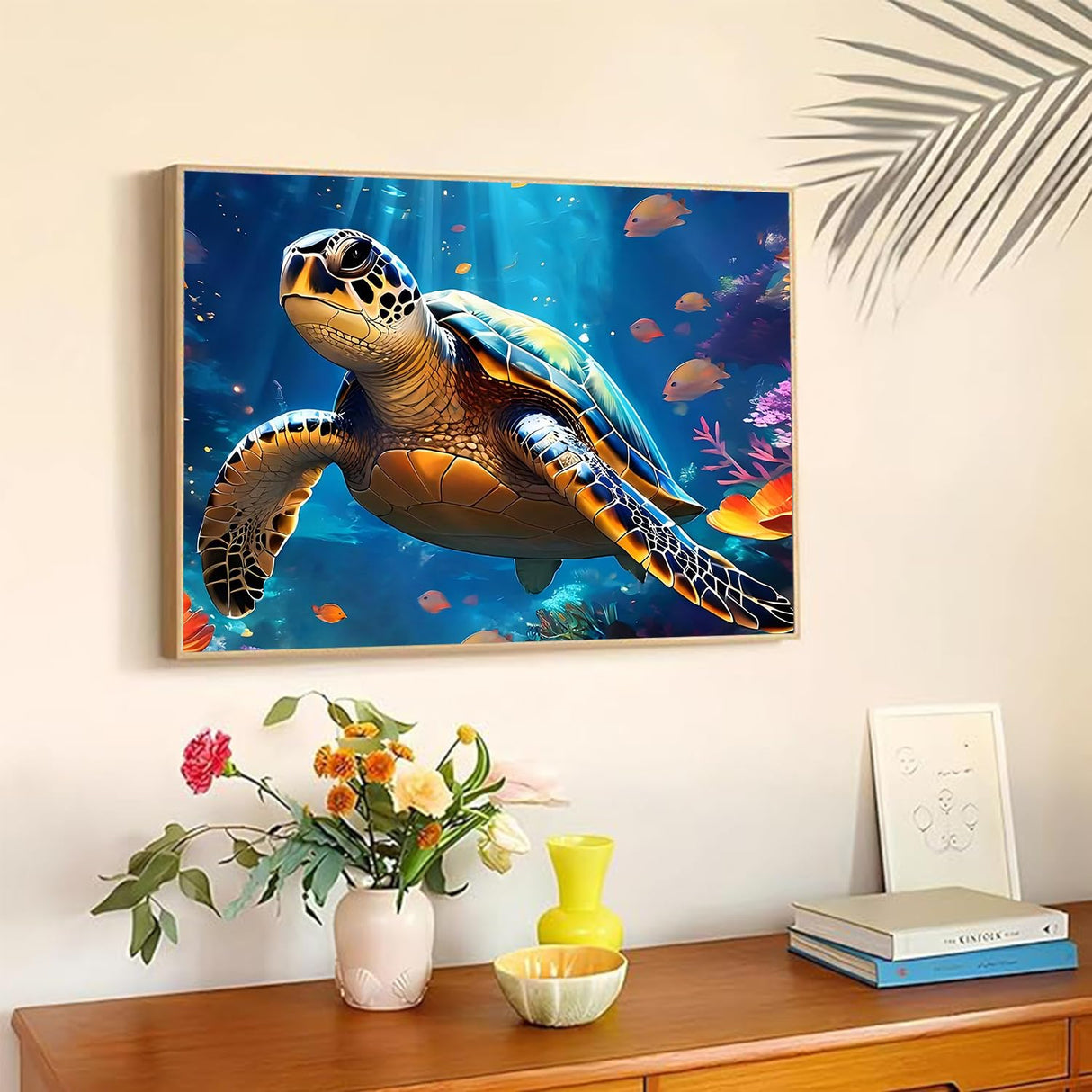 Reivworl Sea Turtles Diamond Art Kits for Adults, Turtles Diamond Painting Kits, Gem Art Kit for Gifts and Home Interior Decor 12x16 Inch Reivworl