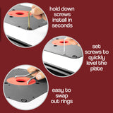 Premium 1-3/8 inch Thick Router Table with Deluxe Fence Package with Premium Router Plate and 5 Interchangeable Insert Discs Fulton Woodworking Tools