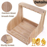 Tlence Single Compartment Hens Nesting Box, 14.5 x 13.75 x 13 Inch Wood Chicken Laying Eggs Box, Large Heavy Duty Chicken Coop Nest Box Accessories for Duck Birds Poultry, Easy Assembly Tlence