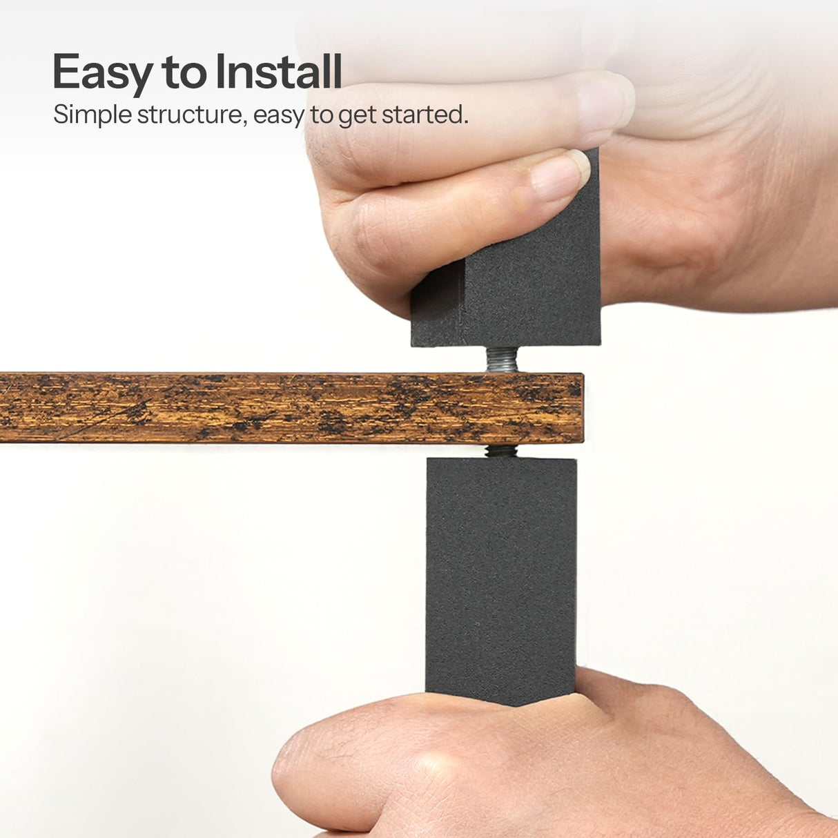 HOOBRO Printer Stand, Printer Stand with Storage, Under Desk Printer Table, Printer Cart with Drawer and Shelves, Rolling Small Printer Stand on Wheels, for Office, Rustic Brown and Black BF39PS01 HOOBRO