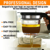 Cook Army Fat Separator with Bottom Release – 4 Cup Gravy Separator for Cooking with Oil Strainer, Kitchen Grease Separator -the perfect Kitchen Gadget plus a 3-1 Multifunctional Vegetable Peeler Cook Army