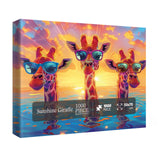 Funny Giraffe Puzzles for Adults 1000 Pieces Fantasy Ocean, Colorful Animal Art Jigsaw Puzzles, Summer Pretty Beautiful Puzzle IdeaBazar