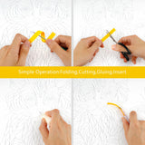 Uniquilling Quilling Kit, Paper Quilling Kits, 16 * 20-in Cat& Butterfly Paper Filigree Kits with Quilling Tools& Using Manual, DIY Quilling Artwork Modern Wall Art for Living Room Uniquilling