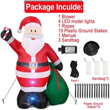 12 Ft by 7.6 Ft Giant Christmas Inflatables Decorations Outdoor Santa Claus with Gift Bag with LED Light for Christmas Blow Up Yard Decor for Lawn Garden Party Holiday Xmas Decorations Cute Fun TURNMEON