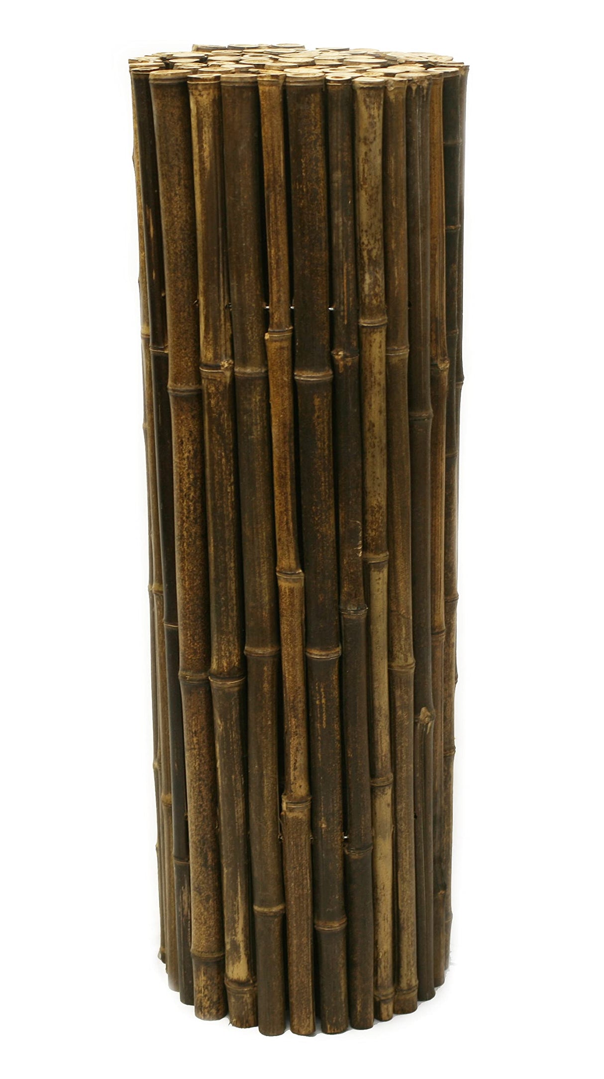 Backyard X-Scapes Natural Bamboo Fencing Garden Screen Rolled Fence Panel Black 4 ft H x 8 ft L Backyard X-Scapes