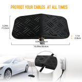 Vizava Ev Charger Cable Protector with Handle For Garage Door,Gap Minimizing Design Heavy Duty Soft Rubber Ev Charger Cord Protector Compatible for Tesla(Model 3/Y/X/S), J1772 Chargers,Prevents Damage Vizava